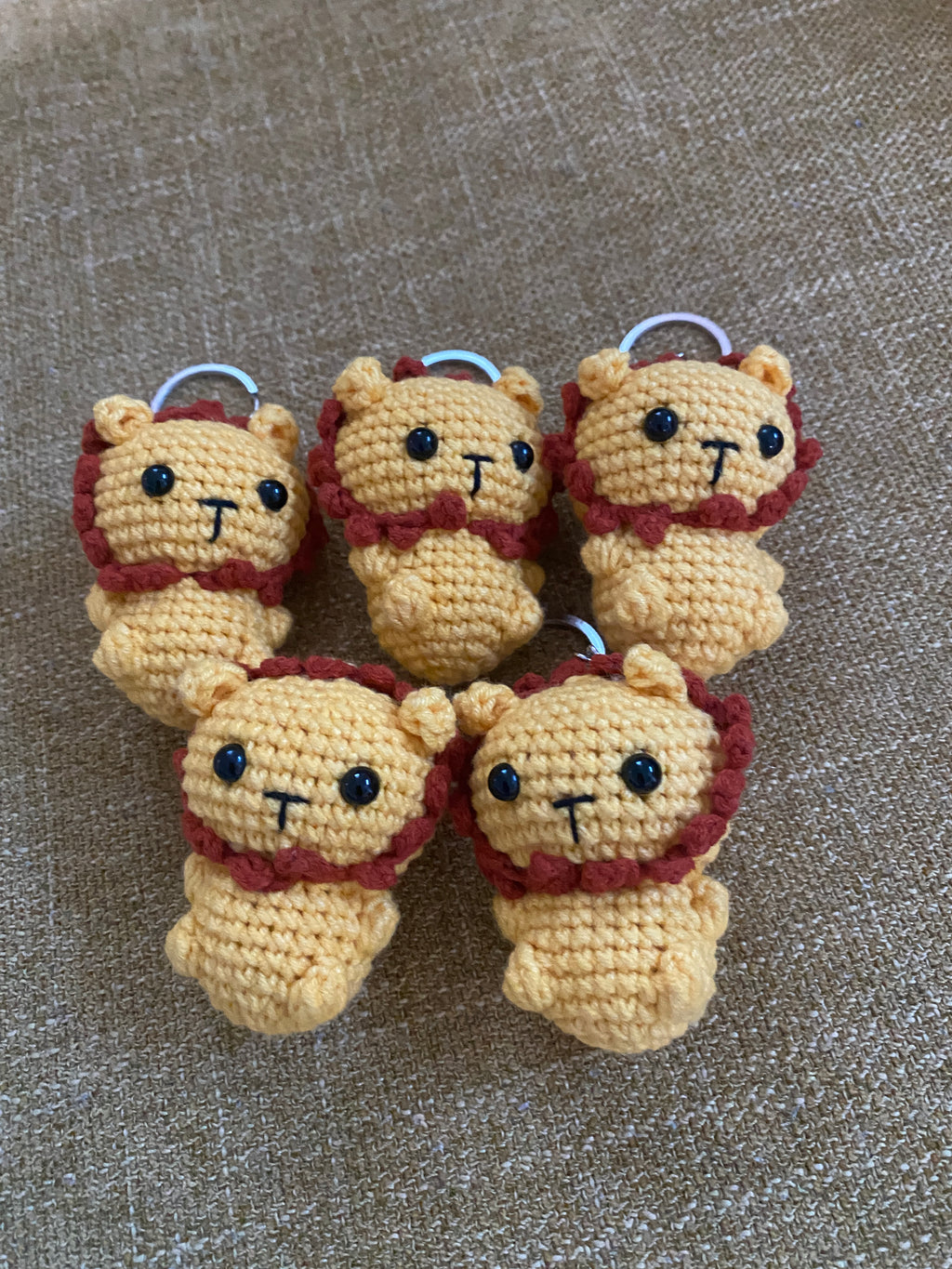 Lion Crochet Keychain