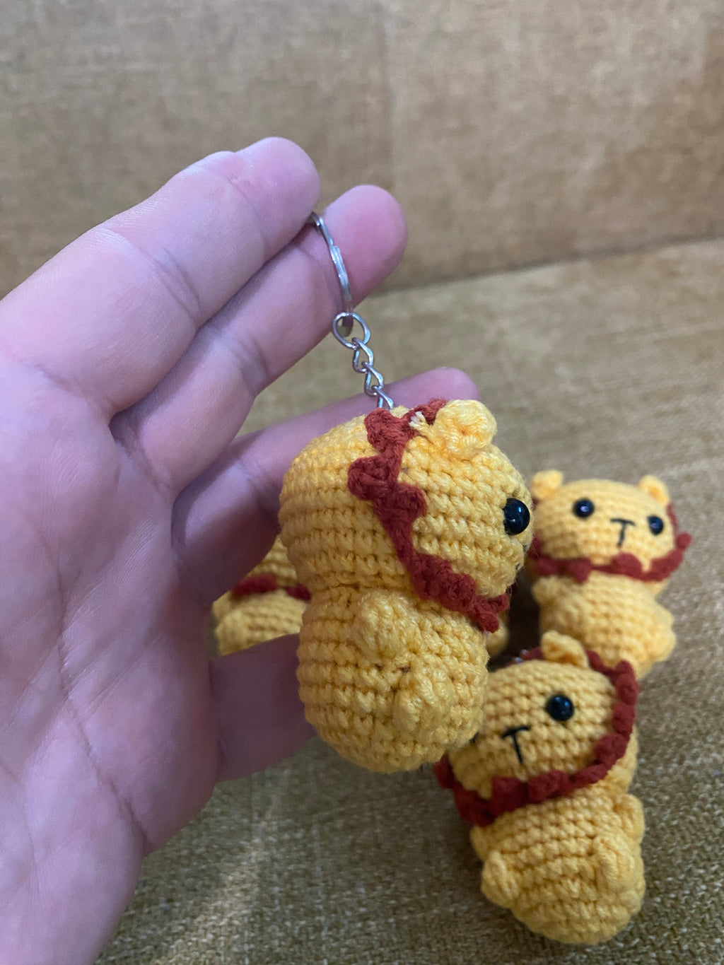 Lion Crochet Keychain