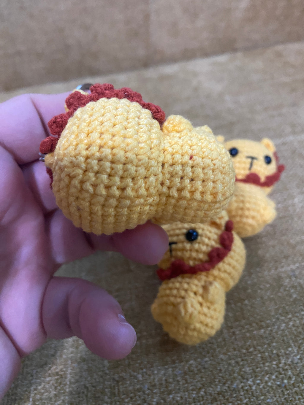 Lion Crochet Keychain