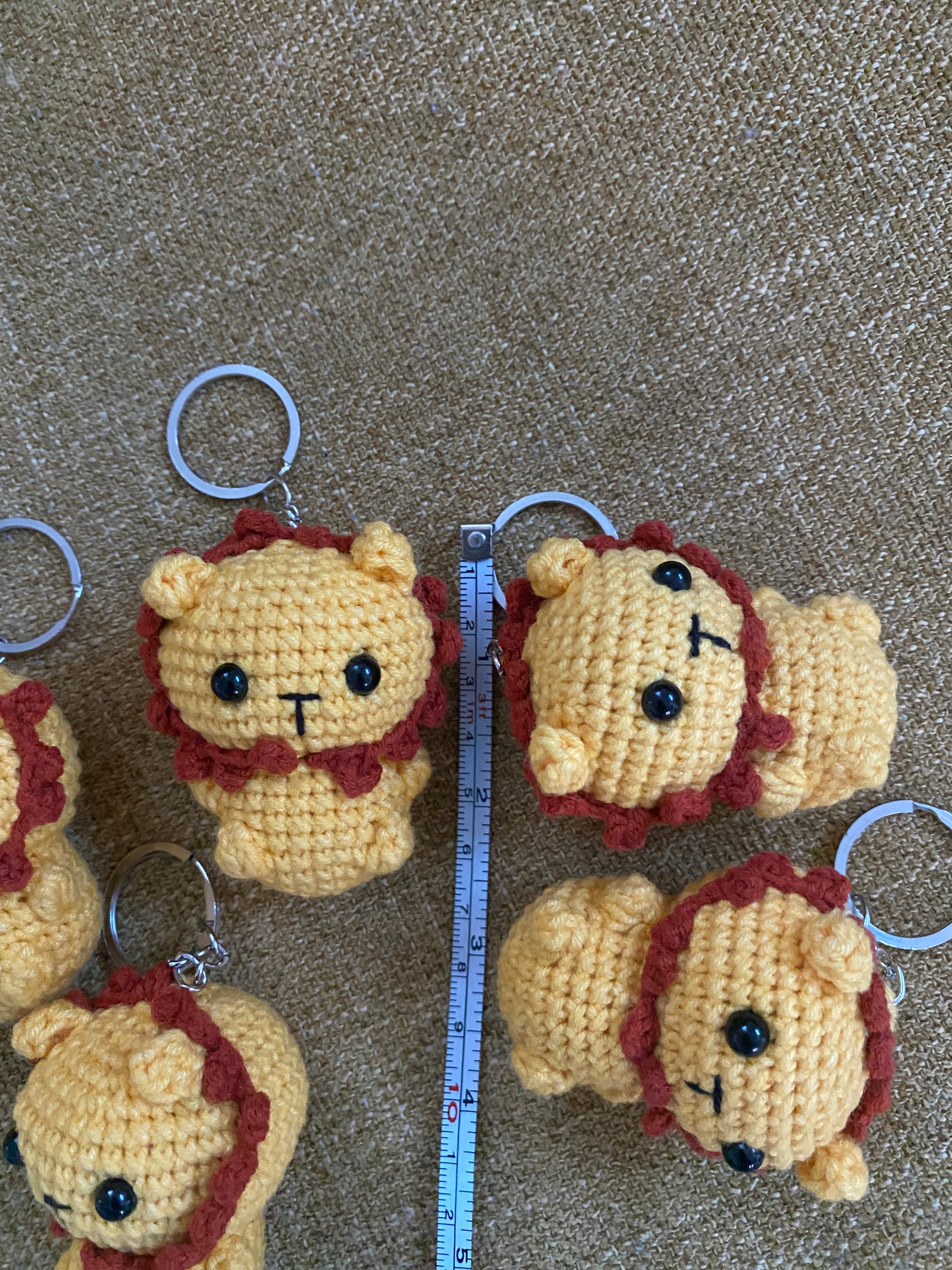 Lion Crochet Keychain